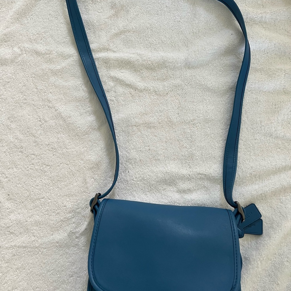 DESIGNER Coach 
blue Leather small shoulder bag - Picture 2 of 8